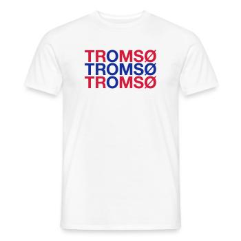 TROMSO Norway Norway Norge Norwegian Flag - Men's T-Shirt - white - Front - AI Model Male 178 dark (178cm)