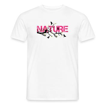Nature en Rose Éclatante - T-shirt homme - blanc - Devant - AI Model Male 178 dark (178cm)