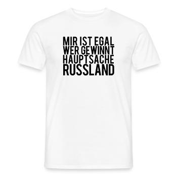 Russland Fußball Fan Shirt - Männer T-Shirt - Weiß - Vorne - AI Model Male 178 dark (178cm)