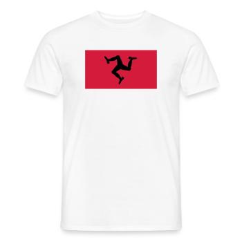 The Manx Triskelion, Emblem of the Isle of Man - Men's T-Shirt - white - Front - AI Model Male 178 dark (178cm)