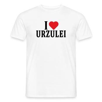 T-Shirt Io amo Urzulei T-Shirt Sardinien - Männer T-Shirt - Weiß - Vorne - AI Model Male 178 dark (178cm)
