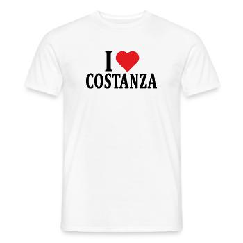 T-Shirt Ich liebe Konstanz T-Shirt Geschenkidee - Männer T-Shirt - Weiß - Vorne - AI Model Male 178 dark (178cm)