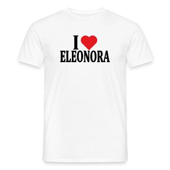 T-Shirt Ich liebe Eleonora T-Shirt Geschenkidee - Männer T-Shirt - Weiß - Vorne - AI Model Male 178 dark (178cm)