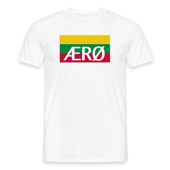 Ærø Flag Denmark Island Flag Aeroe - Men's T-Shirt - white - Front - AI Model Male 178 dark (178cm)