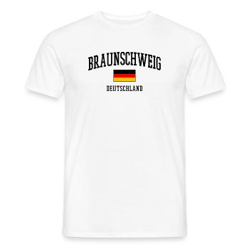 Braunschweig Text Deutschland Flagge - Männer T-Shirt - Weiß - Vorne - AI Model Male 178 dark (178cm)