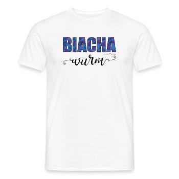 Biachawurm - Bücherwurm, Österreichischer Dialekt - Männer T-Shirt - Weiß - Vorne - AI Model Male 178 dark (178cm)