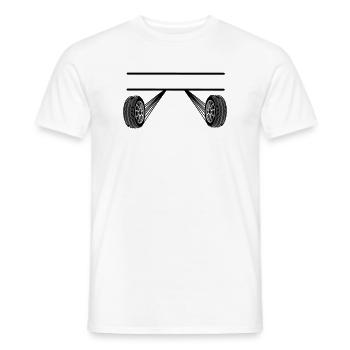 Autorennen-Namensbanner 4 - Männer T-Shirt - Weiß - Vorne - AI Model Male 178 dark (178cm)