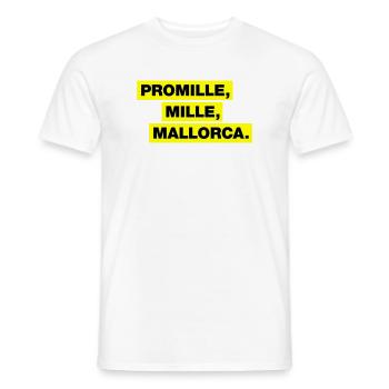 Promille, Mille, Malle - Männer T-Shirt - Weiß - Vorne - AI Model Male 178 dark (178cm)
