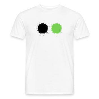 Black and Green - Men's T-Shirt - white - Front - AI Model Male 178 dark (178cm)