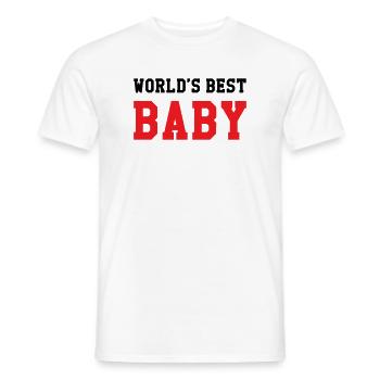 Meilleur bébé du monde - Naissance - Enfant - T-shirt homme - blanc - Devant - AI Model Male 178 dark (178cm)