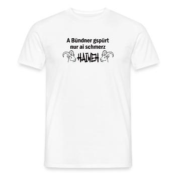 Les Grisons ne se sentent que des sentiments de schéma - T-shirt homme - blanc - Devant - AI Model Male 178 dark (178cm)