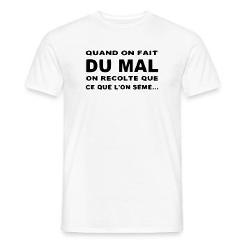 Karma - T-shirt homme - blanc - Devant - AI Model Male 178 dark (178cm)