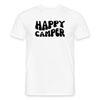 Campeur heureux - T-shirt homme - blanc - Devant - AI Model Male 178 dark (178cm)