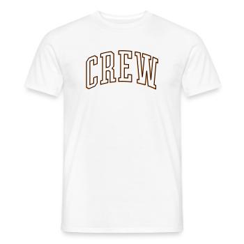 Crew Outline - Men's T-Shirt - white - Front - AI Model Male 178 dark (178cm)
