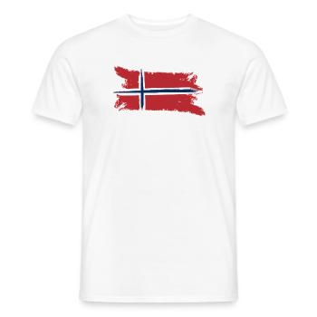Norwegen Fahne Skandinavien - Männer T-Shirt - Weiß - Vorne - AI Model Male 178 dark (178cm)