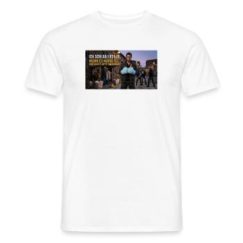Fluffy Umarmung Punchline - Männer T-Shirt - Weiß - Vorne - AI Model Male 178 dark (178cm)