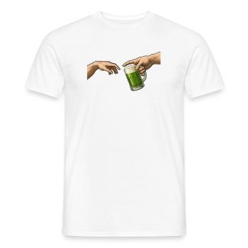Grünes Bier – Die Kreation – Lustiges Bier - Männer T-Shirt - Weiß - Vorne - AI Model Male 178 dark (178cm)