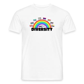 Diversity Regenbogen - Vielfalt Design - Männer T-Shirt - Weiß - Vorne - AI Model Male 178 dark (178cm)