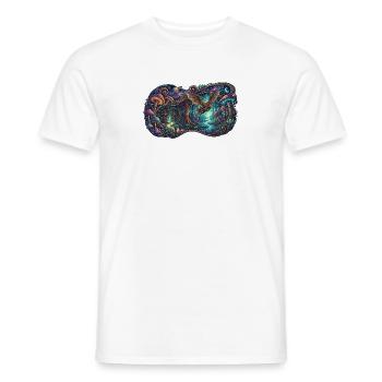 Night Forest Dragon Trail - Men's T-Shirt - white - Front - AI Model Male 178 dark (178cm)