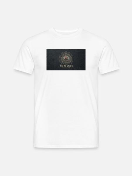 Viking Valor Danmark Emblem - Männer T-Shirt - Weiß
