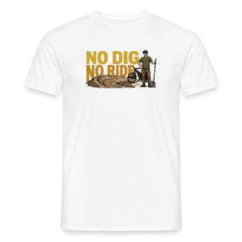 Kein Graben, keine Fahrt Mountainbike - Männer T-Shirt - Weiß - Vorne - AI Model Male 178 dark (178cm)