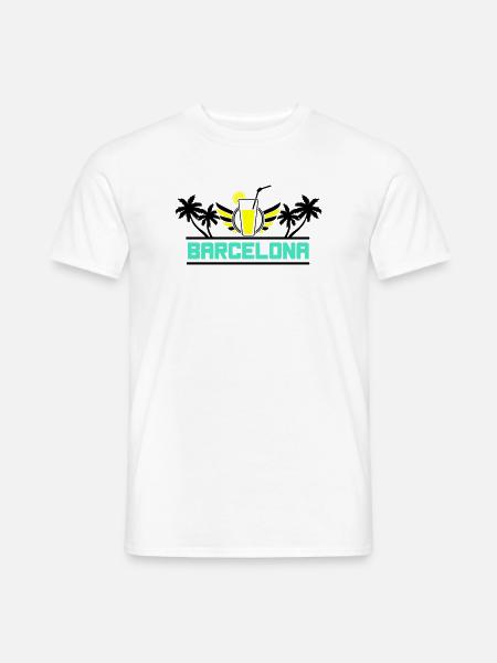 barcelona - Männer T-Shirt - Weiß