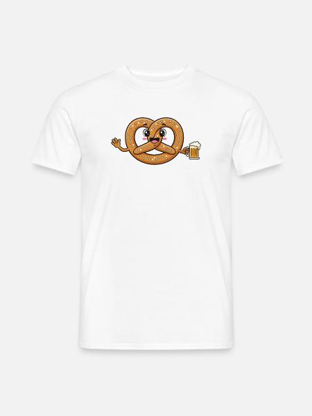 Brezn-Alarm – Brezel Wiesen Bierfest - Männer T-Shirt - Weiß