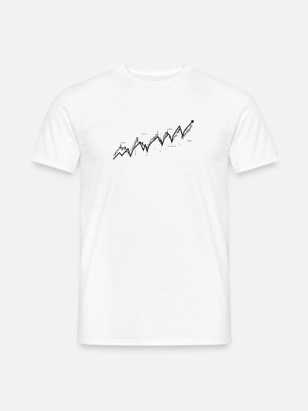 Bullish-Aktienmarkt-Trenddiagramm - Männer T-Shirt - Weiß