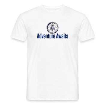 Abenteuer wartet auf den Kompass - Männer T-Shirt - Weiß - Vorne - AI Model Male 178 dark (178cm)