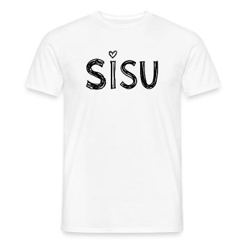 Sisu kühne Ausdauer und Herz - Männer T-Shirt - Weiß - Vorne - AI Model Male 178 dark (178cm)