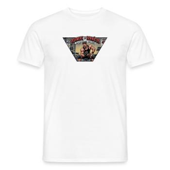 Schmerz_ist_Schwaeche_die_den_Koerper_verlaesst - Männer T-Shirt - Weiß - Vorne - AI Model Male 178 dark (178cm)