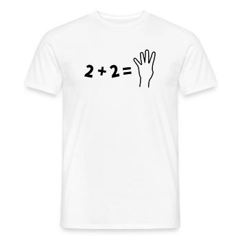 Witziges 2+2=4 Mathematik Shirt - Männer T-Shirt - Weiß - Vorne - AI Model Male 178 dark (178cm)