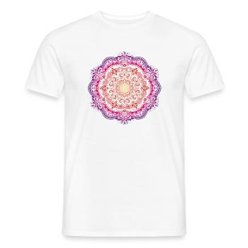 Mandala - T-shirt homme - blanc - Devant - AI Model Male 178 dark (178cm)