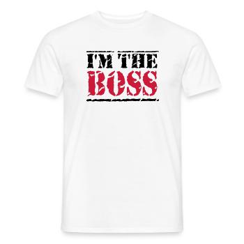 I'm the Boss - Men's T-Shirt - white - Front - AI Model Male 178 dark (178cm)