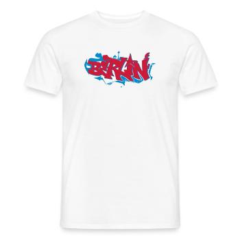 Berliner Graffiti Skyline - Männer T-Shirt - Weiß - Vorne - AI Model Male 178 dark (178cm)