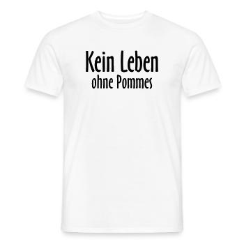 Kein Leben ohne Pommes - Männer T-Shirt - Weiß - Vorne - AI Model Male 178 dark (178cm)