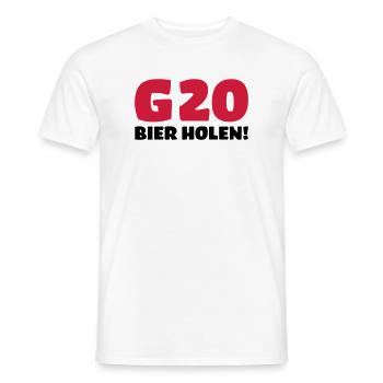 Bier holen Humor - Männer T-Shirt - Weiß - Vorne - AI Model Male 178 dark (178cm)