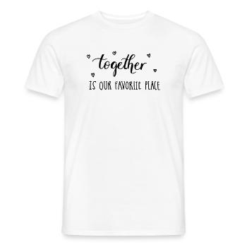 Ensemble est notre endroit préféré - l’amour - T-shirt homme - blanc - Devant - AI Model Male 178 dark (178cm)