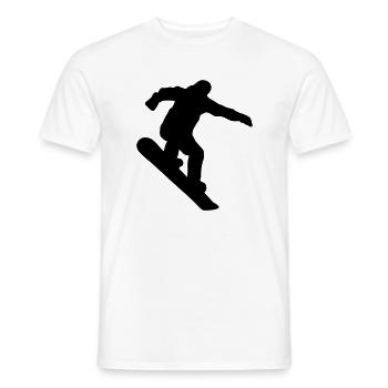 Snowboarder, Snowboard, Snowboard - T-shirt homme - blanc - Devant - AI Model Male 178 dark (178cm)