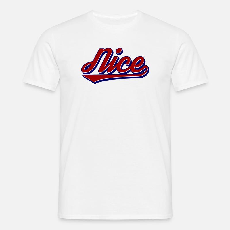 Nice Script Retro Logo Style - Men's T-Shirt - white