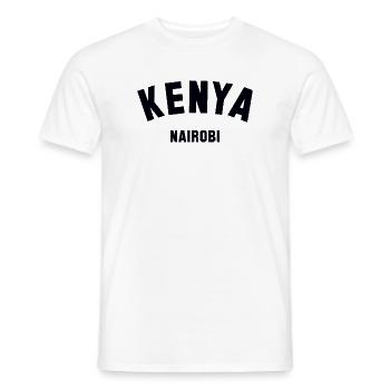KENYA, Nairobi - Männer T-Shirt - Weiß - Vorne - AI Model Male 178 dark (178cm)