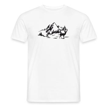 Gebirge - Männer T-Shirt - Weiß - Vorne - AI Model Male 178 dark (178cm)