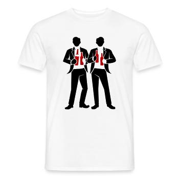 Groupe de groupe d’équipage - T-shirt homme - blanc - Devant - AI Model Male 178 dark (178cm)