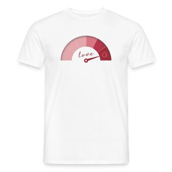 Love Meter – Anniversary Edition - Men's T-Shirt - white - Front - AI Model Male 178 dark (178cm)