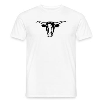 Longhorn Steer Head - Men's T-Shirt - white - Front - AI Model Male 178 dark (178cm)