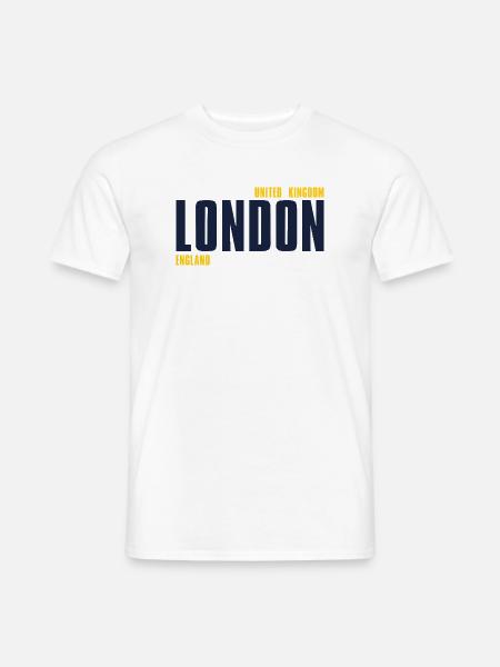 London – England Lyric Design - Men's T-Shirt - white