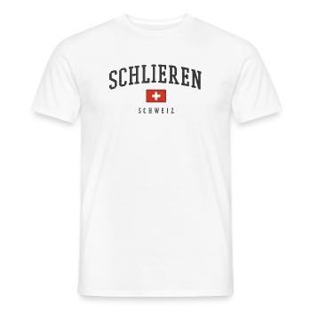 Schlieren – identité suisse de Zurich - T-shirt homme - blanc - Devant - AI Model Male 178 dark (178cm)