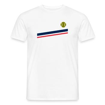 France Padel Tennis Vintage - Men's T-Shirt - white - Front - AI Model Male 178 dark (178cm)
