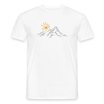 Paysage naturel montagneux - T-shirt homme - blanc - Devant - AI Model Male 178 dark (178cm)