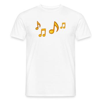 Sunny Notes Illustration - Men's T-Shirt - white - Front - AI Model Male 178 dark (178cm)